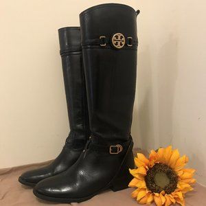 Tory Burch All-leather Tall Black Riding Boots